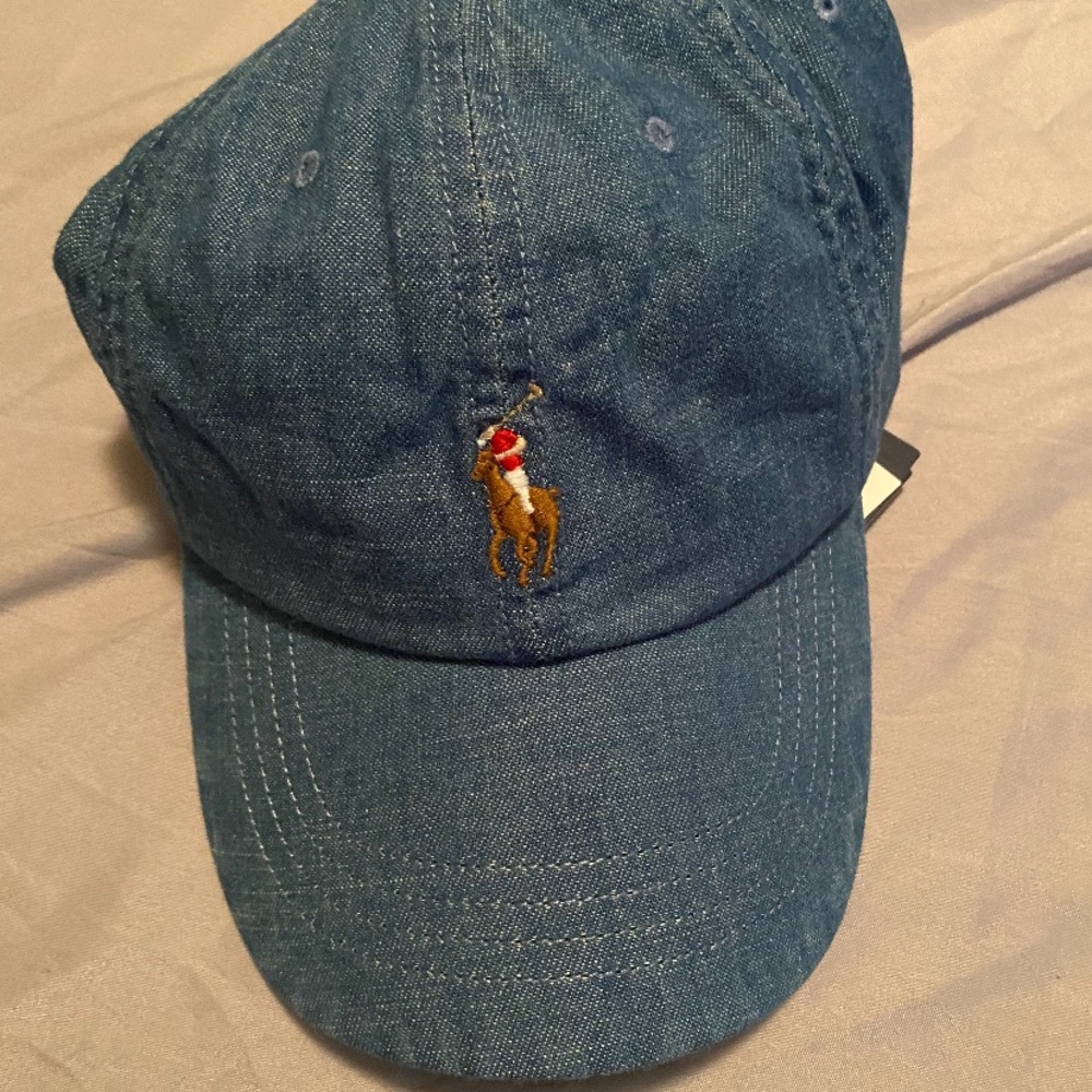 NWT DENIM RALPH LAUREN POLO HAT
